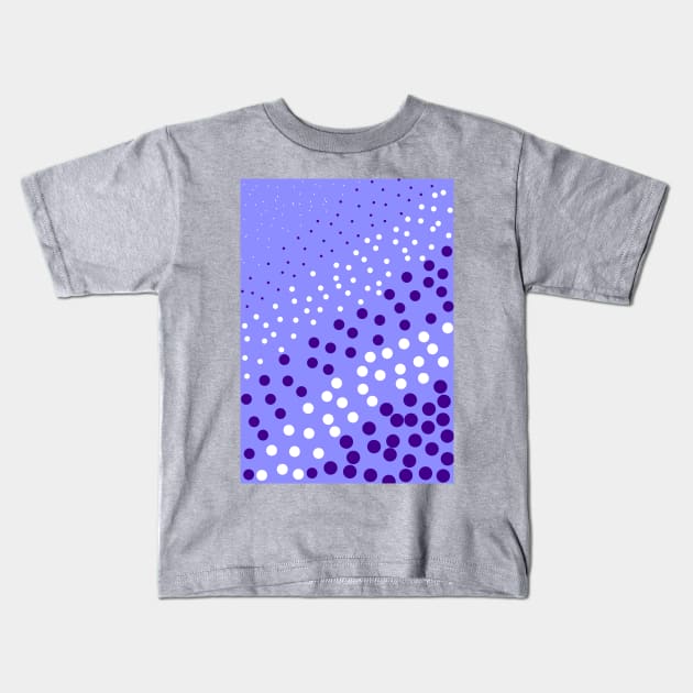 Polka Dot | Purple and Blue Polka Dots Kids T-Shirt by Gizi Zuckermann Art